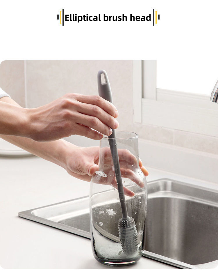 1pc Cup Brush Cup Scrubber Glass Cleaner  Kitchen Cleaning Tool Long Handle Drink Wineglass Bottle Glass Cup Cleaning Brush