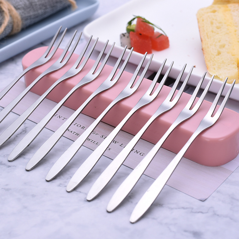 Kitchen Accessories Fruit And Vegetable Stainless Steel Fruit Fork Tools Fruit Sign Cake Moon Cake Fork Tableware
