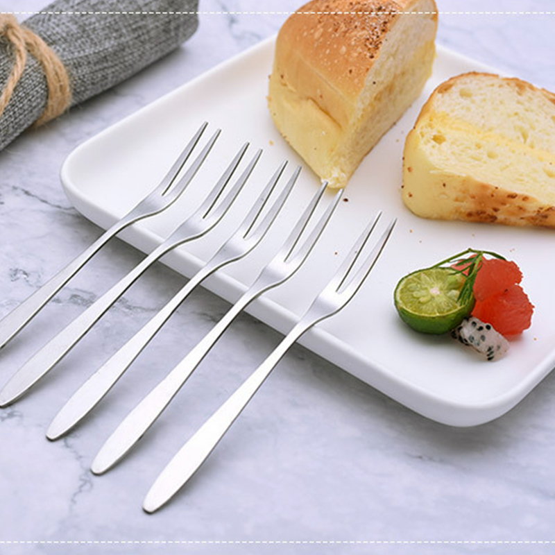 Kitchen Accessories Fruit And Vegetable Stainless Steel Fruit Fork Tools Fruit Sign Cake Moon Cake Fork Tableware