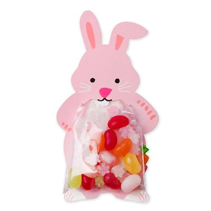 10pcs/pack Cute Animal Bear Rabbit Koala Candy Bags Greeting Cards Baby Shower Birthday Party Decoration Cookie Box Gift Cake Baking Bags
