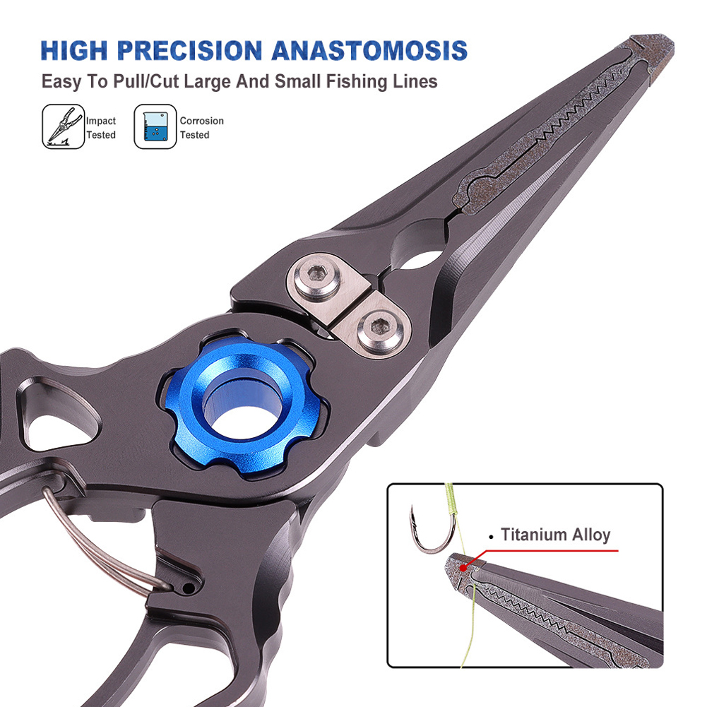 Outdoor Spring Fishing Lures Pliers Tongs Fish Hook Remover Braid Line Cutter Scissors Multifunctional Tackle Tools