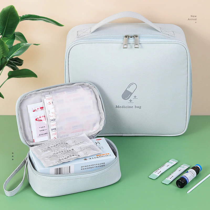 Portable medicine bag medicine storage box Large Capacity Medicine Storage Bag Portable Medical Kit Home First Aid Kit Survival Bag Emergency Bag for Car