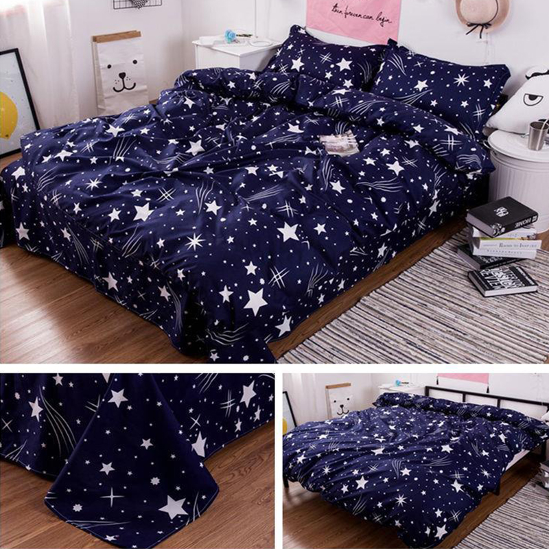 【Today's Deal】]4pcs Bedding Sets Comforter Set Bedding Duvet(1pc Duvet&1pcs Bed sheet&2pcs Pillow covers） multicolor
