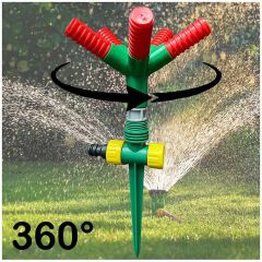 5-Head Lawn Water Sprinkler Rotary Garden Spray
