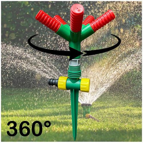 5-Head Lawn Water Sprinkler Rotary Garden Spray