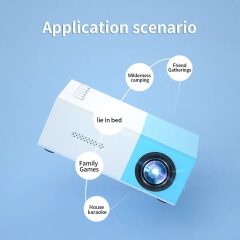 Mini Projector LED Home Media Player Audio Portable Proyectors 480x360 Pixels Supports 1080P HDMI USB Video Beamer UkK