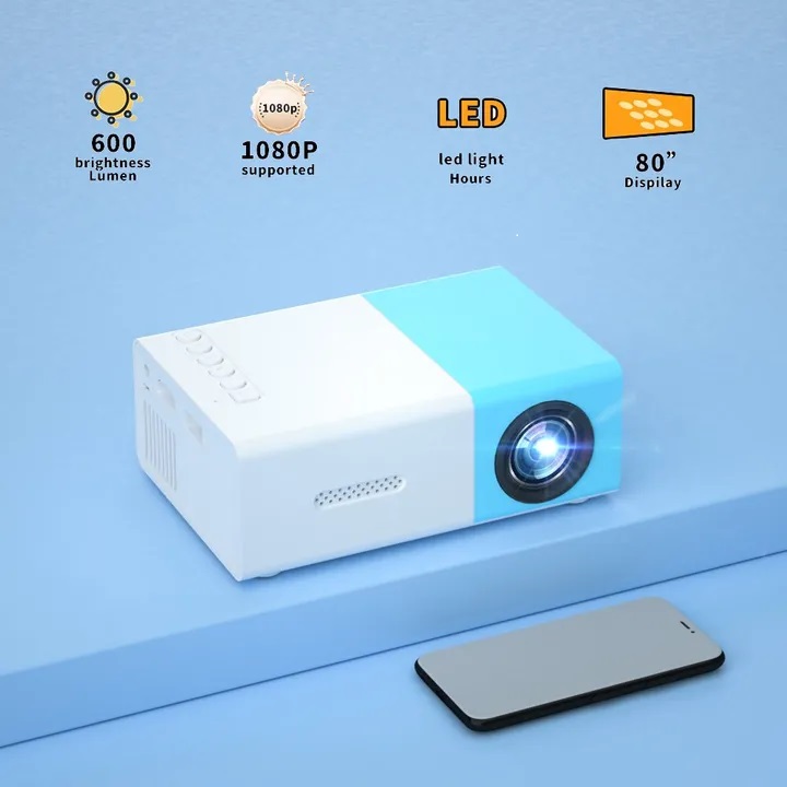 Mini Projector LED Home Media Player Audio Portable Proyectors 480x360 Pixels Supports 1080P HDMI USB Video Beamer UkK