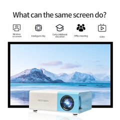 Mini Projector LED Home Media Player Audio Portable Proyectors 480x360 Pixels Supports 1080P HDMI USB Video Beamer UkK