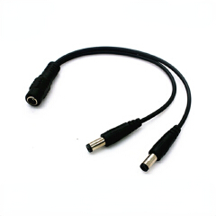 DC 1 Female to 2 Male Power Split Splitter Cable 2.1*5.5mm for CCTV Camera Security DVR Accessories LED Light Strip
