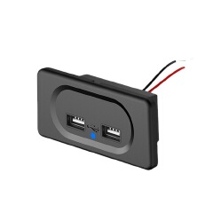 External waterproof dual USB fixed dual-hole dual USB car charger