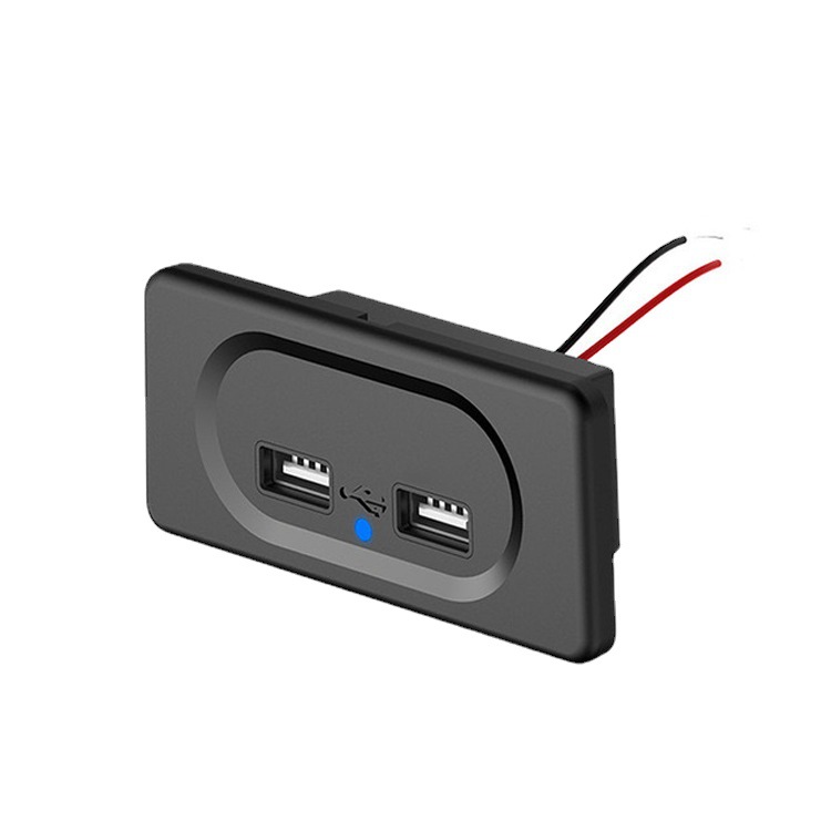 External waterproof dual USB fixed dual-hole dual USB car charger