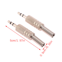 1Pc Replacement 3.5mm 4 Pole Male Nickel-Plated Rolling Repair Headphones Jack Plug Connector Soldering For Most Earphone Jack