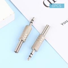 1Pc Replacement 3.5mm 4 Pole Male Nickel-Plated Rolling Repair Headphones Jack Plug Connector Soldering For Most Earphone Jack