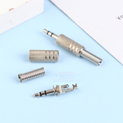 1Pc Replacement 3.5mm 4 Pole Male Nickel-Plated Rolling Repair Headphones Jack Plug Connector Soldering For Most Earphone Jack