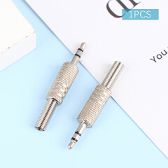 1Pc Replacement 3.5mm 4 Pole Male Nickel-Plated Rolling Repair Headphones Jack Plug Connector Soldering For Most Earphone Jack