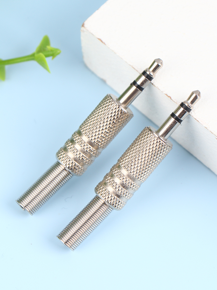 1Pc Replacement 3.5mm 4 Pole Male Nickel-Plated Rolling Repair Headphones Jack Plug Connector Soldering For Most Earphone Jack