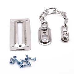 Stainless Steel Safety Chain Locks Silver Color Bolt Latch Cabinet Guard Door Restrict Window Anti-theft Lock