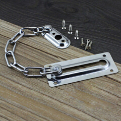 Stainless Steel Safety Chain Locks Silver Color Bolt Latch Cabinet Guard Door Restrict Window Anti-theft Lock