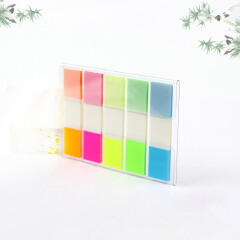 100 Sheets Random Colour Fluorescent Paper Self Adhesive Memo Pad Sticky Notes