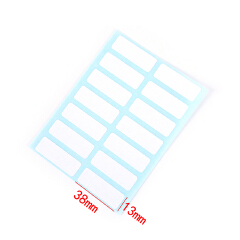 13x38mm Self adhesive sticky white label writable name stickers Blank note label Beschrijfbare Naam Label Bar diy Notebook