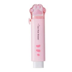 2PCS Kawaii Push-pull Design Cat Paw Portable Rubber Eraser Cute Erasers for Kids School Office Supplies Gift Stationery Prizes