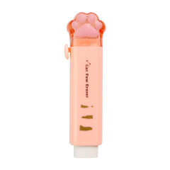 2PCS Kawaii Push-pull Design Cat Paw Portable Rubber Eraser Cute Erasers for Kids School Office Supplies Gift Stationery Prizes