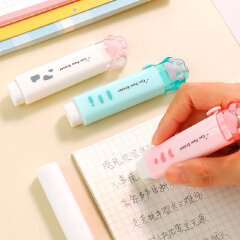 2PCS Kawaii Push-pull Design Cat Paw Portable Rubber Eraser Cute Erasers for Kids School Office Supplies Gift Stationery Prizes