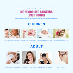 20pcs Fever Cooling Stickers for Adult Kids Elieve Headache Baby Pain Relief Fever Forehead Strips Summer Cool Down Ice Sticker