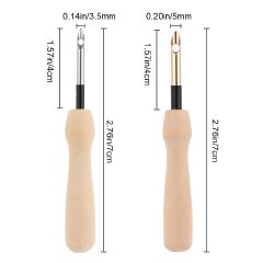 Knitting Embroidery Pen Weaving Felting Craft Punch Needle Threader Needle Wooden Handle DIY Magic Sewing Tool Accessories