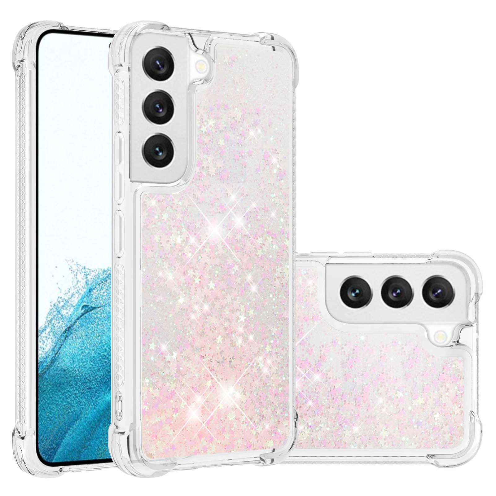 for Samsung Galaxy S23 S22 S21 Note 20 Ultra A14 A23 A13 A33 A53 A73 A04S A52S A72 A12 A04 A54 A34 5G Glitter Case Shockproof Phone Case Bling Liquid Sparkle Quicksand Clear Women Girls
