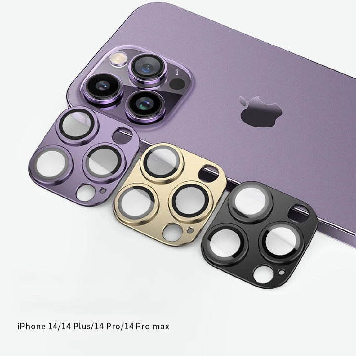 Camera Lens Protector For iPhone 14 Pro 14 Plus 14 Pro Max 14 Toughened Glass+Aluminium Alloy Metal Camera Lens Protectors Film