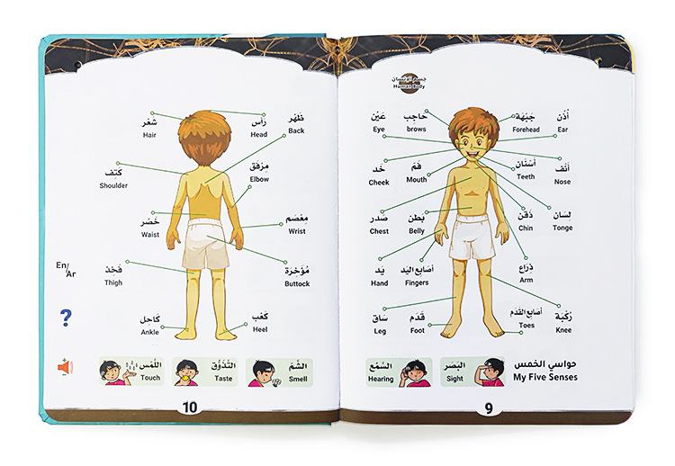 Arabic English Point Reading Children's Educational Learning Toys Rechargeable Audiobooks Arabic E-books