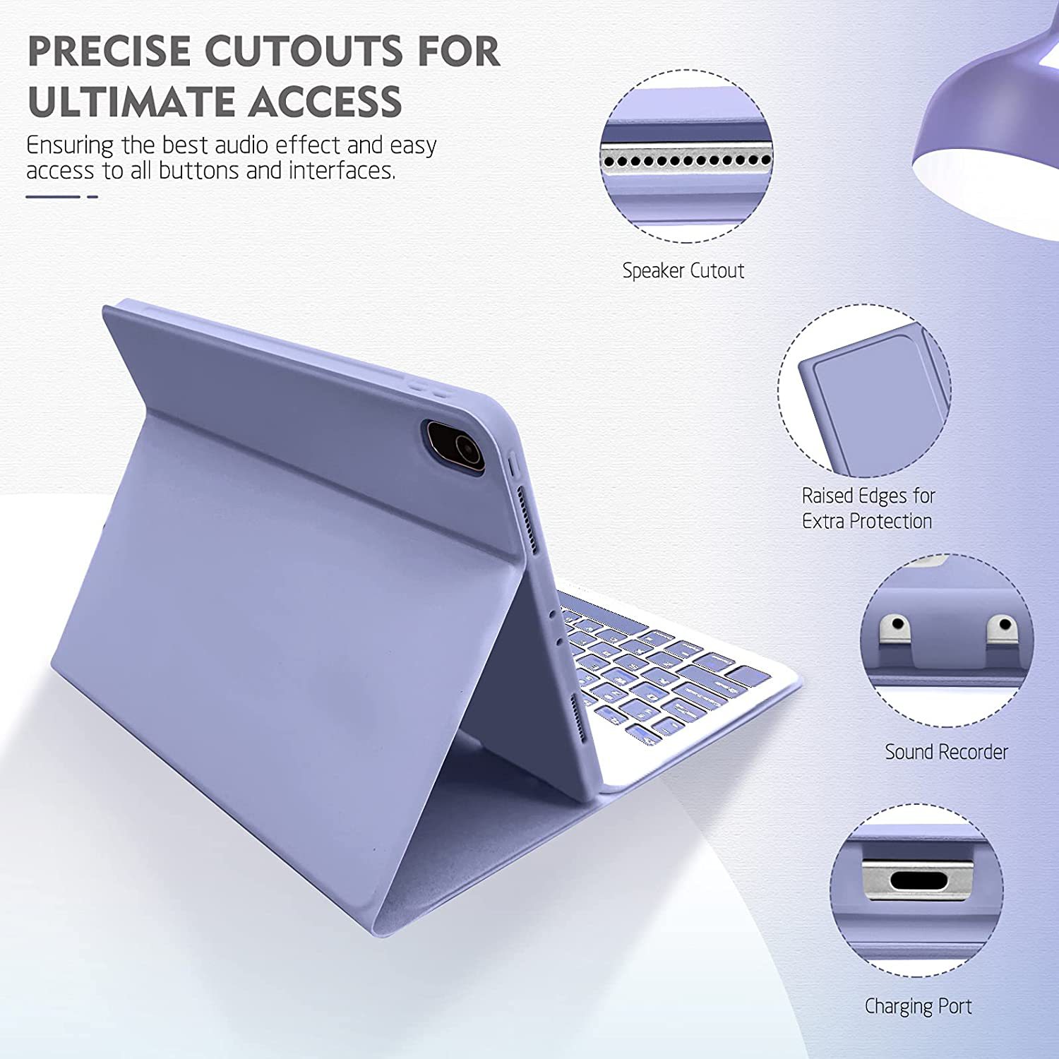 Keyboard + Tablet Case for iPad 10.9'' 10.2'' Air 4/Air 5 Pro 11'' Air 3/Pro 10.5 Magnetic Bluetooth Keyboard Flip Cover Leather Case Wonderful Control Keyboard Leather Case Tablet Protection Case