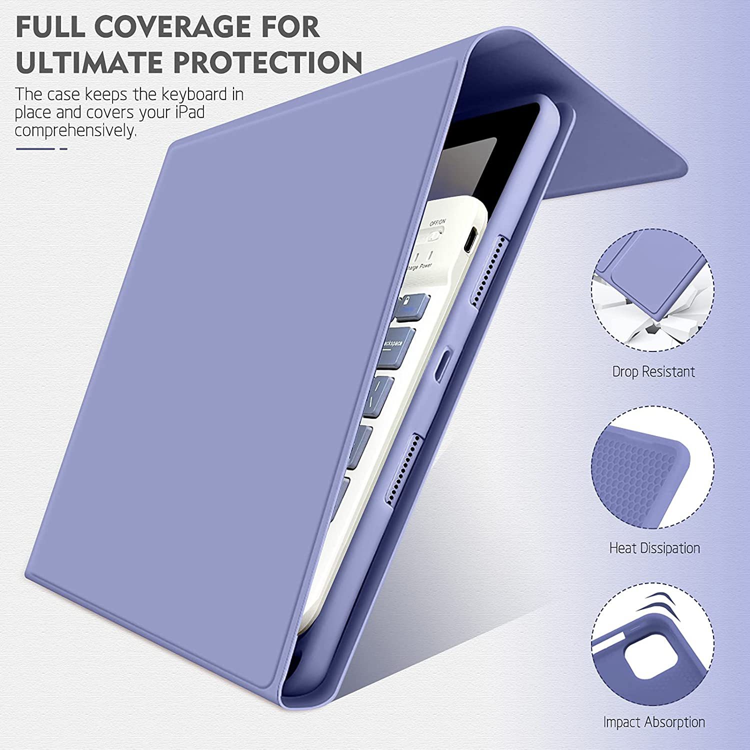 Keyboard + Tablet Case for iPad 10.9'' 10.2'' Air 4/Air 5 Pro 11'' Air 3/Pro 10.5 Magnetic Bluetooth Keyboard Flip Cover Leather Case Wonderful Control Keyboard Leather Case Tablet Protection Case