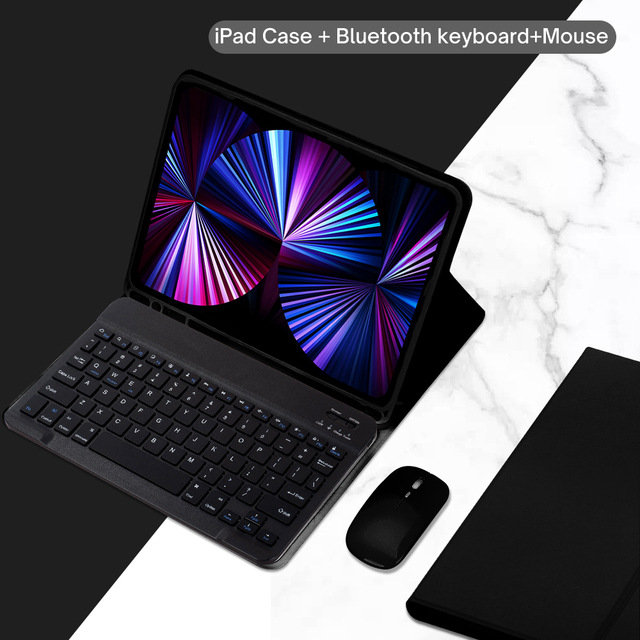 Keyboard + Tablet Case for iPad 10.9'' 10.2'' Air 4/Air 5 Pro 11'' Air 3/Pro 10.5 Magnetic Bluetooth Keyboard Flip Cover Leather Case Wonderful Control Keyboard Leather Case Tablet Protection Case