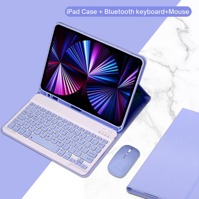 Keyboard + Tablet Case for iPad 10.9'' 10.2'' Air 4/Air 5 Pro 11'' Air 3/Pro 10.5 Magnetic Bluetooth Keyboard Flip Cover Leather Case Wonderful Control Keyboard Leather Case Tablet Protection Case