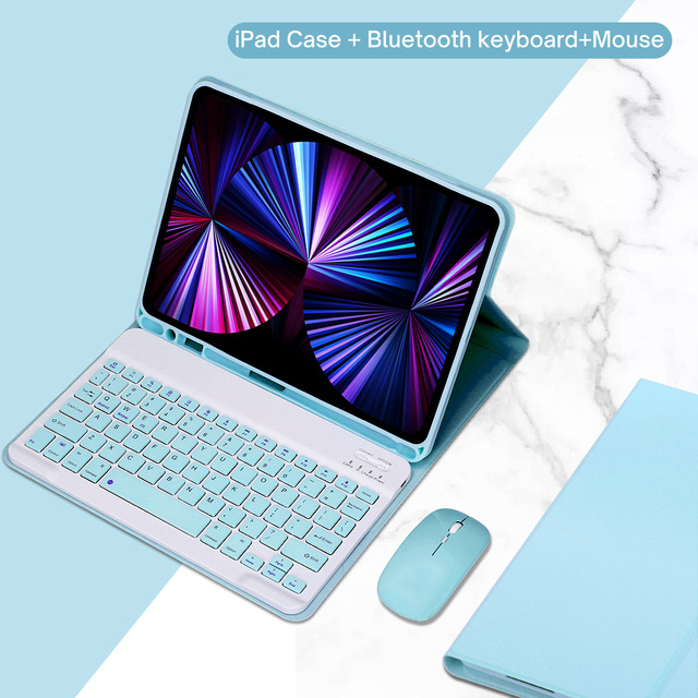 Keyboard + Tablet Case for iPad 10.9'' 10.2'' Air 4/Air 5 Pro 11'' Air 3/Pro 10.5 Magnetic Bluetooth Keyboard Flip Cover Leather Case Wonderful Control Keyboard Leather Case Tablet Protection Case