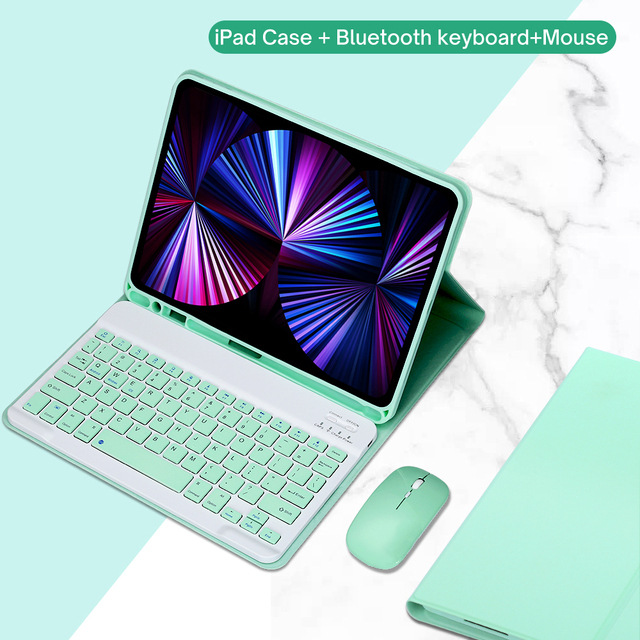 Keyboard + Tablet Case for iPad 10.9'' 10.2'' Air 4/Air 5 Pro 11'' Air 3/Pro 10.5 Magnetic Bluetooth Keyboard Flip Cover Leather Case Wonderful Control Keyboard Leather Case Tablet Protection Case