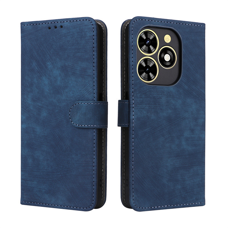Flip Cover for Tecno Spark Go 2024 / Spark 20C / Pop 8 PU Leather Phone Case Full-Body Protection Shockproof [RFID Blocking] Wallet Cover
