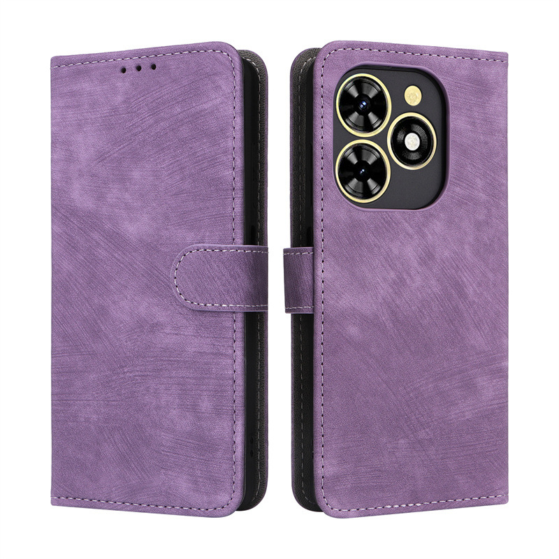 Flip Cover for Tecno Spark Go 2024 / Spark 20C / Pop 8 PU Leather Phone Case Full-Body Protection Shockproof [RFID Blocking] Wallet Cover