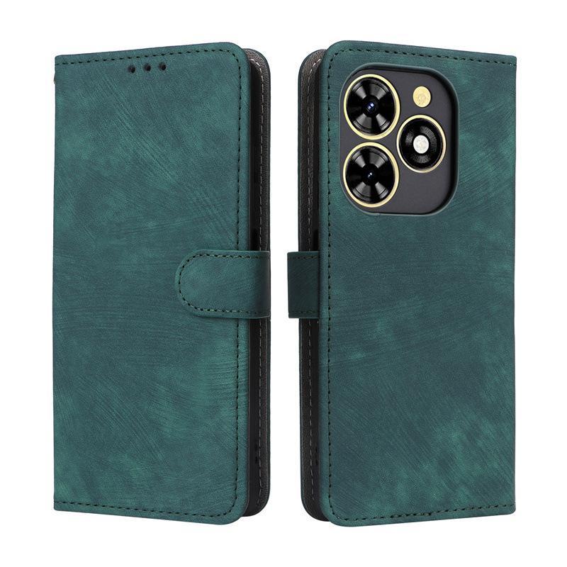 Flip Cover for Tecno Spark Go 2024 / Spark 20C / Pop 8 PU Leather Phone Case Full-Body Protection Shockproof [RFID Blocking] Wallet Cover