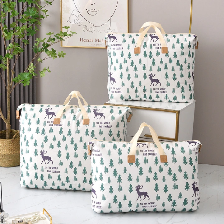 3PCS（1PC 70*82cm+1PC 47*70cm+1PC 45*52cm）Thick Big non-woven storage bag waterproof moisture-proof thickened duvet storage bag clothing sorting bag Travelling Bags