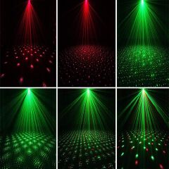 Mini LED Laser Projector Christmas Decorations For Home Laser Pointer Disco Light Stage Party Pattern Lighting Projector Shower