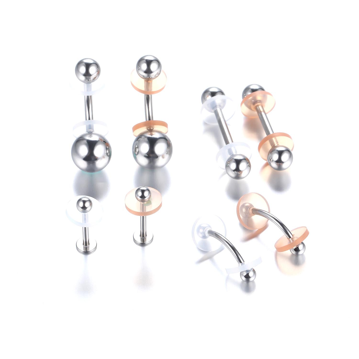20Pcs Plastic Earring Backs Stopper Clear Disc Pads to Stabilize Earrings, Plastic Discs for Earring Backs and Jewelry Crafts