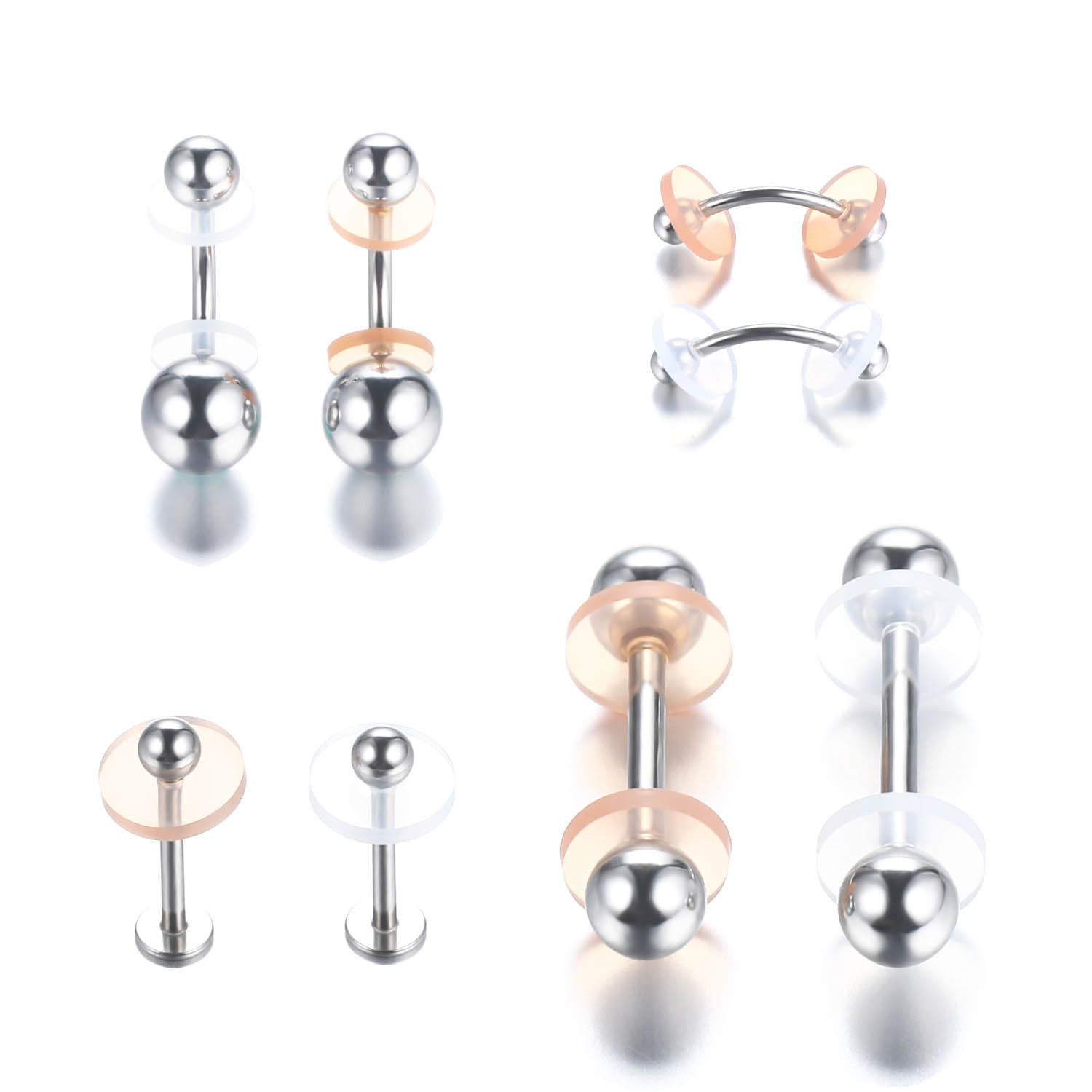 20Pcs Plastic Earring Backs Stopper Clear Disc Pads to Stabilize Earrings, Plastic Discs for Earring Backs and Jewelry Crafts