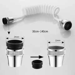 360 degrees kitchen faucet extender available in white
