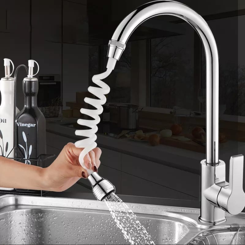 360 degrees kitchen faucet extender available in white