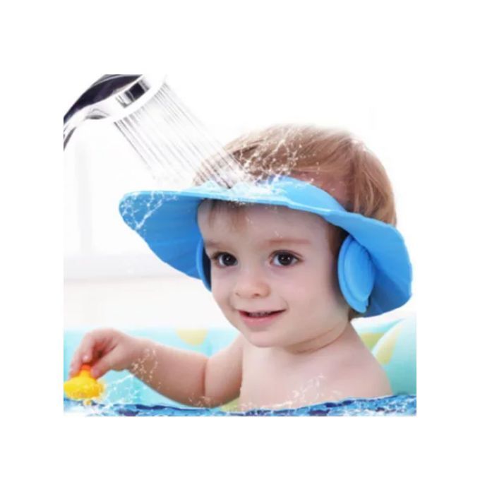 Blue Baby Shampoo Cap Ear And Eyes Protection Cap