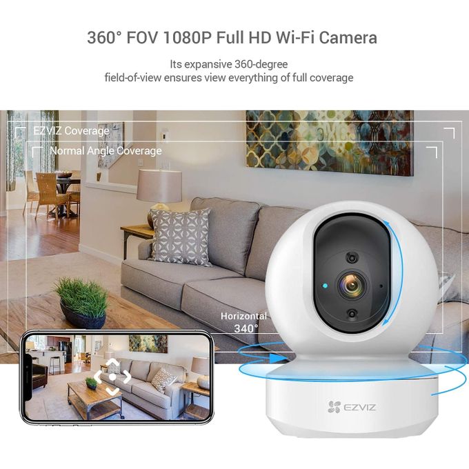 Ezviz HD C6N Wireless Camera -with Pan Tilt, Night Vision, Motion Alert On Mobile-