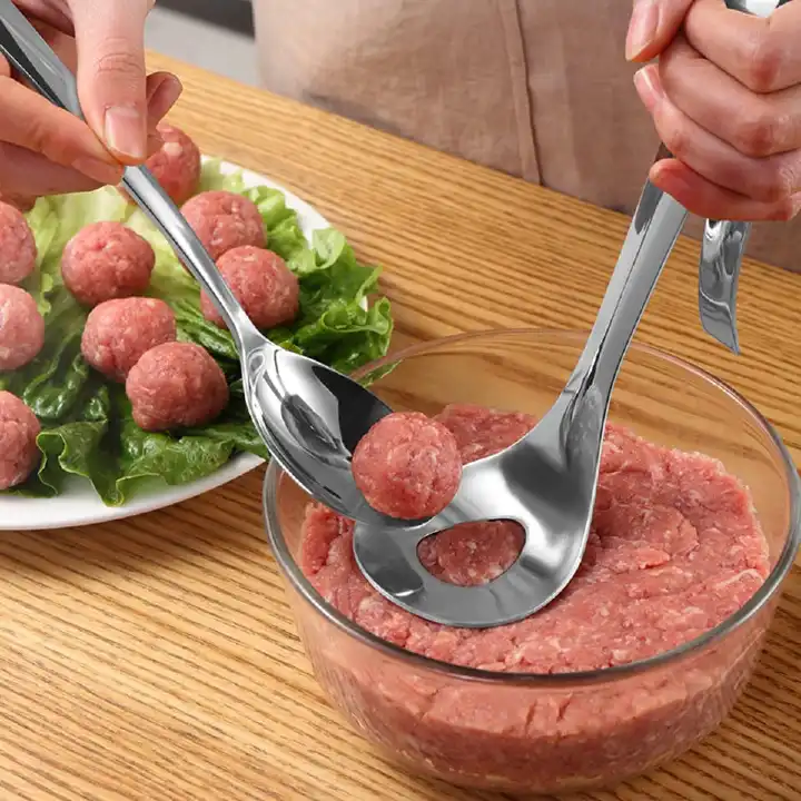 Metallic meat ball shaper